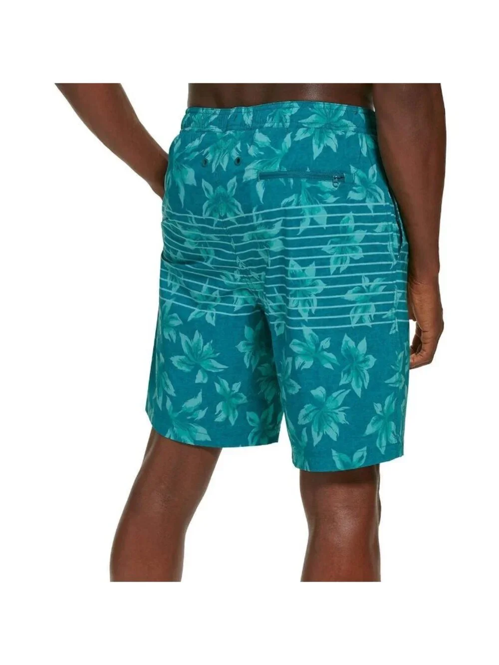 NWT Kirkland Signature Men's XXL Swim Shorts Teal Floral Print